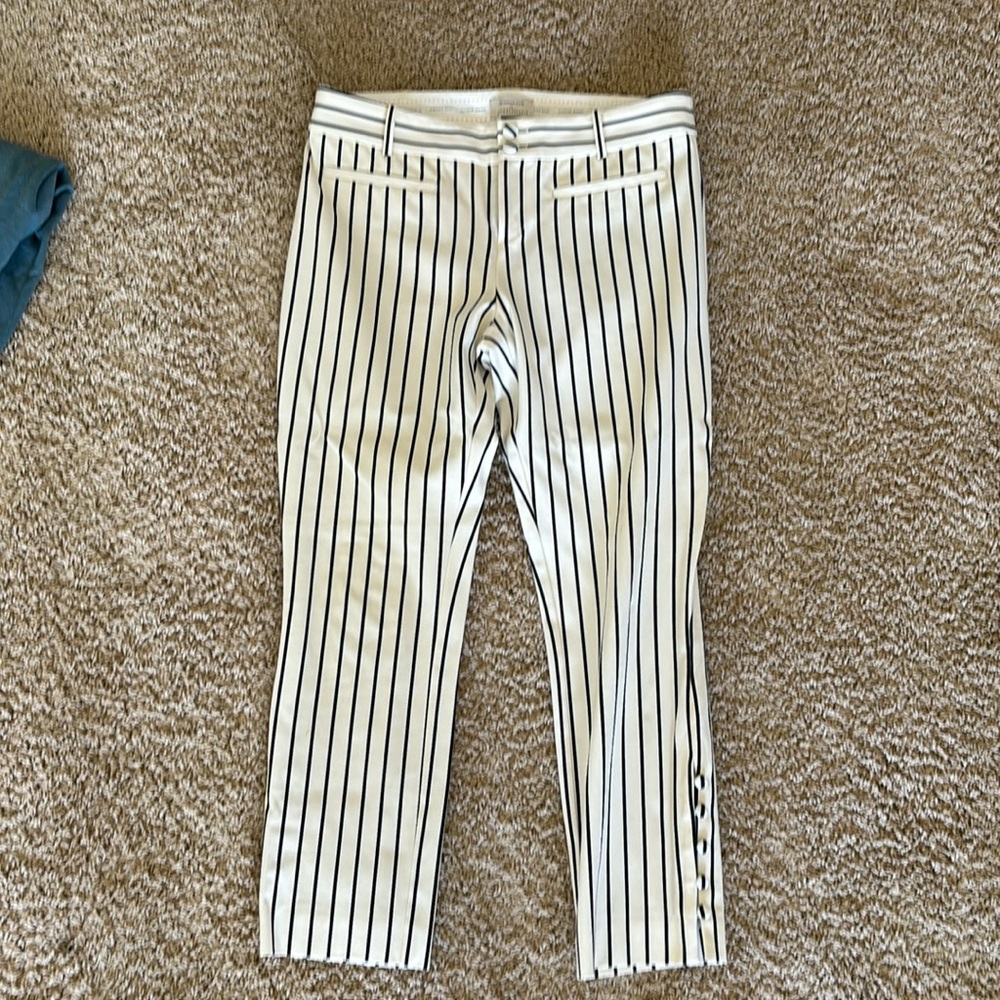 anthropologie, striped crop pants